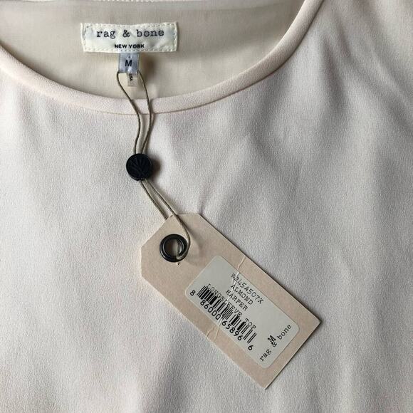 NEW Rag & bone Ivory open sheer Harper blouse SZ MED - Picture 4 of 6